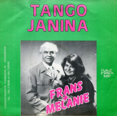 Frans + Melanie - Tango Janina Vinyl Singles Media VG+ / Sleeve G+