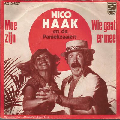 Nico Haak En De Paniekzaaiers - Moe Zijn Vinyl Zeer Goed / Hoesje Plakband "VINYLSINGLES.NL"
