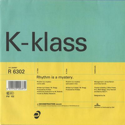 K-Klass - Rhythm Is A Mystery Vinyl Singles Media VG+ / Sleeve Tekst