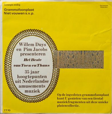 Willem Duys - 35 Jaar Hoogtepunten Uit Nederlandse Amusements Muziek (Flexi-Disc) 50011