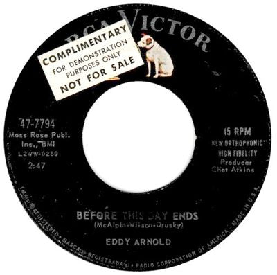 Eddy Arnold - Before This Day Ends Vinyl Singles Media VG+ / Sleeve Generic