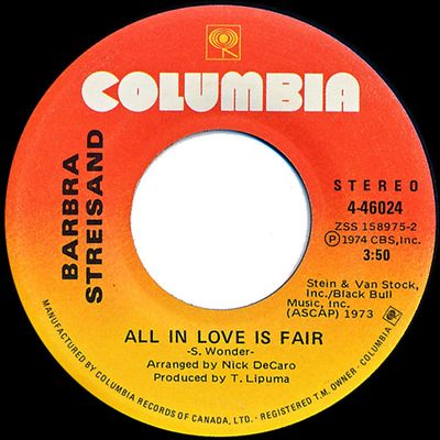 Barbra Streisand - All In Love Is Fair