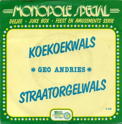 Geo Andries - Koekoekwals Vinyl Singles Media VG+ / Sleeve G+