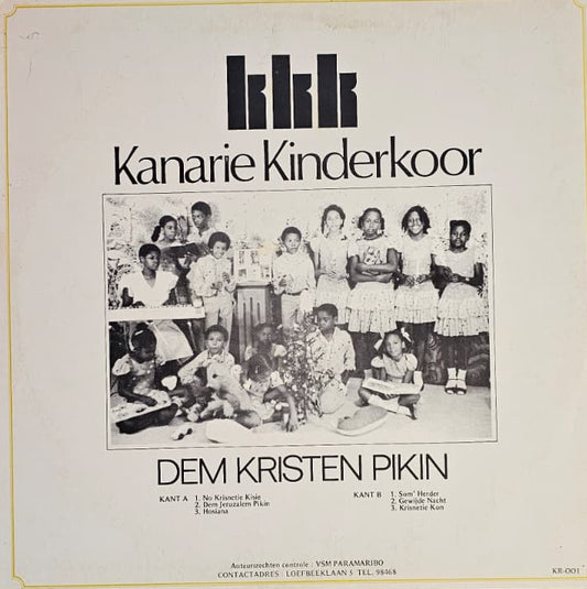 Kanarie Kinderkoor - Dem Kristen Pikien (LP) Vinyl LP Vinyl Zeer Goed / Hoesje Goed "VINYLSINGLES.NL"