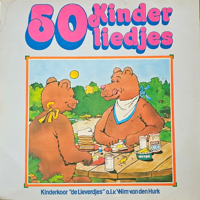 Kinderkoor De Lieverdjes - 50 Kinderliedjes (LP) Vinyl LP Vinyl Very Good (VG) <br> Hoes Good Plus (G+)