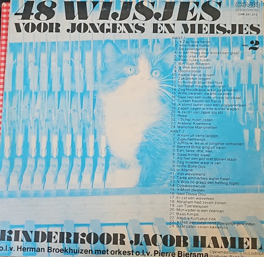 Kinderkoor Jacob Hamel - 48 Wijsjes Voor Jongens En Meisjes Deel 2 (LP) Vinyl LP Vinyl Zeer Goed / Hoesje Goed "VINYLSINGLES.NL"