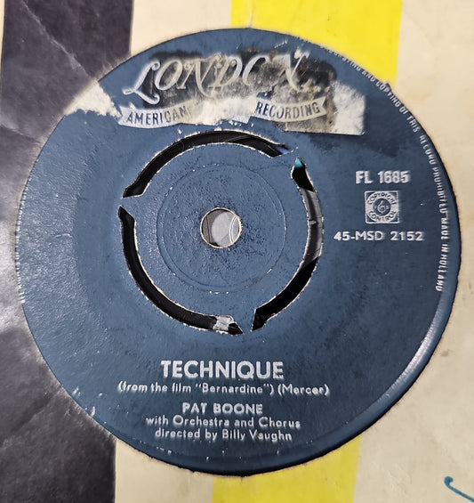 Pat Boone - Technique Vinyl Singles Vinyl (VG) <br> Hoes Generic
