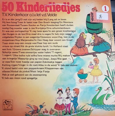 T.V. Kinderkoor o.l.v. Iet van der Velde - 50 Kinderliedjes 1 (LP)