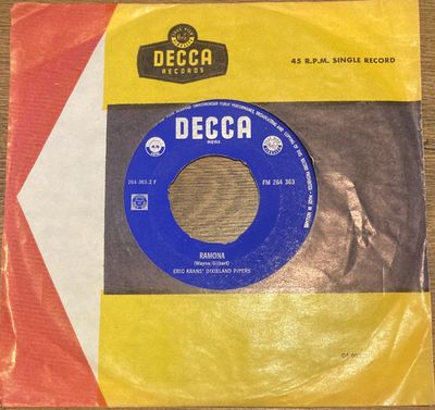 Eric Krans' Dixieland Pipers - Ramona Vinyl Singles Vinyl (VG) <br> Hoes Generic
