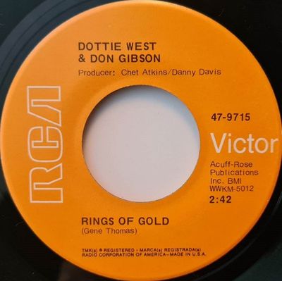 Dottie West - Rings Of Gold Vinyl Singles Media VG+ / Sleeve Generic
