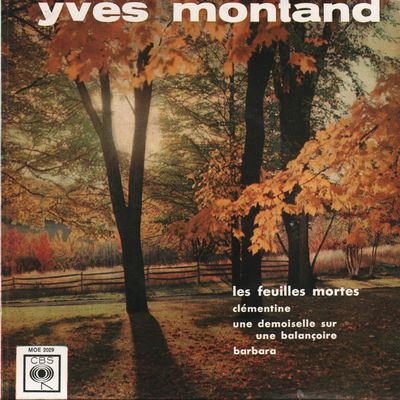 Yves Montand - Les Feuilles Mortes Vinyl Singles Vinyl (VG) <br> Hoes (G+)