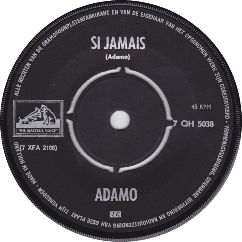 Adamo - Quand Les Roses Vinyl Singles Vinyl (VG) <br> Hoes Generic