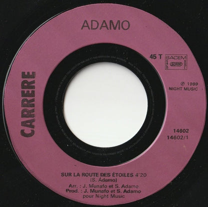 Adamo - Sur La Route Des Etoiles Vinyl Singles Vinyl (VG) <br> Hoes Generic