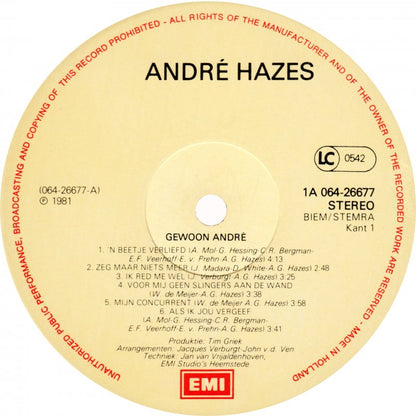 André Hazes - Gewoon André (LP)