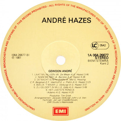 André Hazes - Gewoon André (LP)
