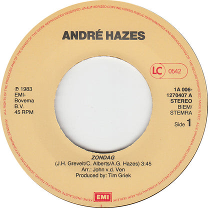 André Hazes - Zondag