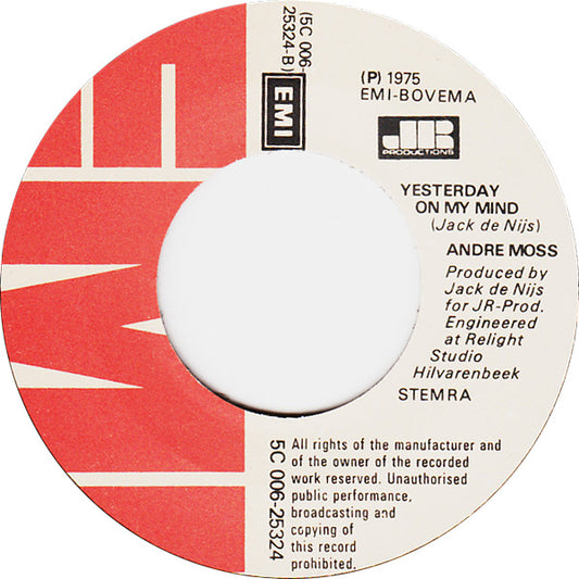 Andre Moss - My Spanish Rose Vinyl Singles Vinyl Zeer Goed / Hoesje Generic "VINYLSINGLES.NL"