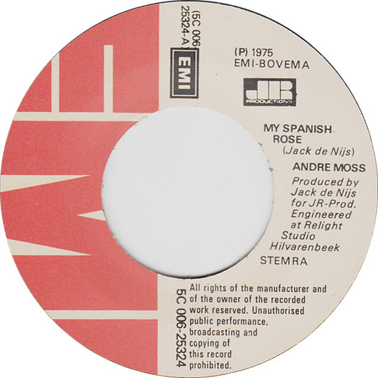 Andre Moss - My Spanish Rose Vinyl Singles Media VG+ / Sleeve Generic