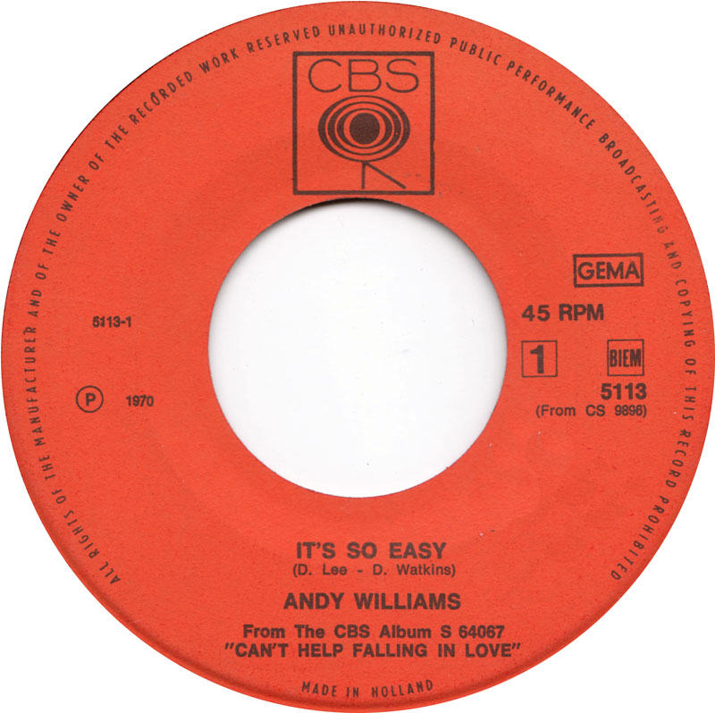 Andy Williams - It's So Easy