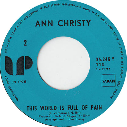 Ann Christy - Could It Be Happiness Vinyl Singles Vinyl Zeer Goed / Hoesje Generic "VINYLSINGLES.NL"