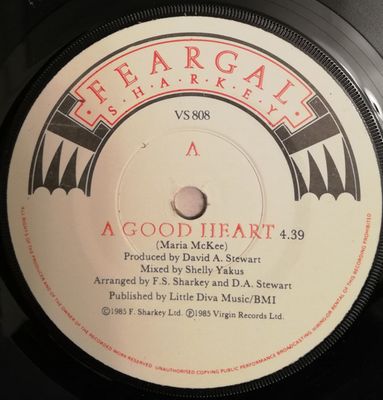 Feargal Sharkey - A Good Heart Vinyl Singles Vinyl Zeer Goed / Hoesje Goed "VINYLSINGLES.NL"