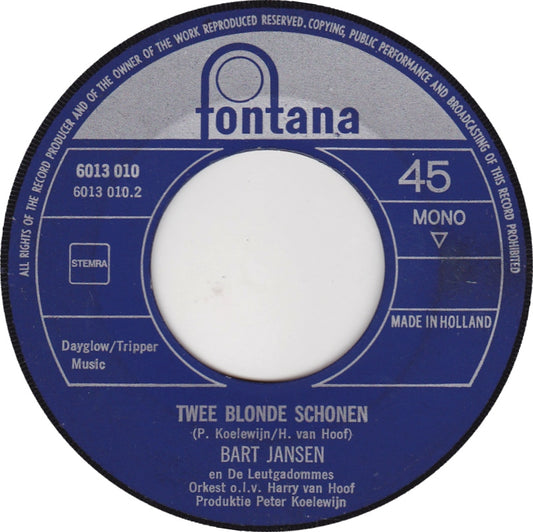 Bart Jansen - Nassibal Vinyl Singles Vinyl Zeer Goed / Hoesje Generic "VINYLSINGLES.NL"