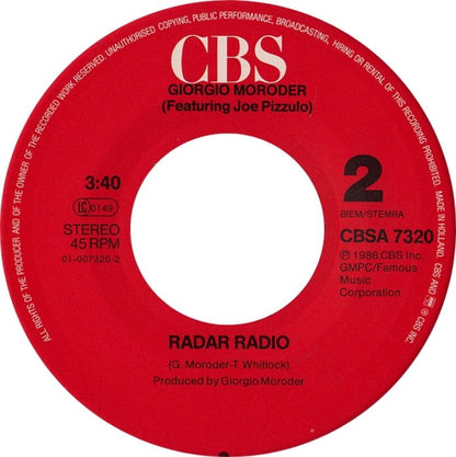 Berlin - Take My Breath Away (Love Theme From "Top Gun") Vinyl Zeer Goed / Hoesje Generic "VINYLSINGLES.NL"