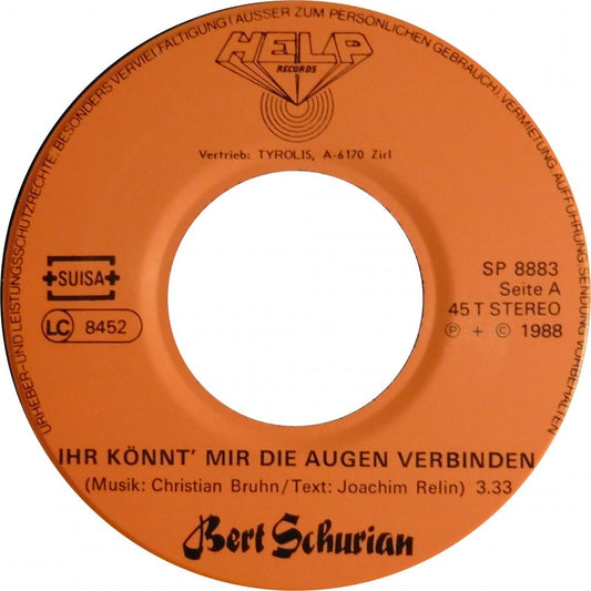 Bert Schumann - Ihr Konnt Mir Die Augen Verbinden