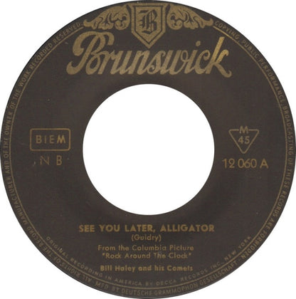 Bill Haley And His Comets - See You Later, Alligator Vinyl Singles Vinyl Very Good (VG) <br> Hoes Generic