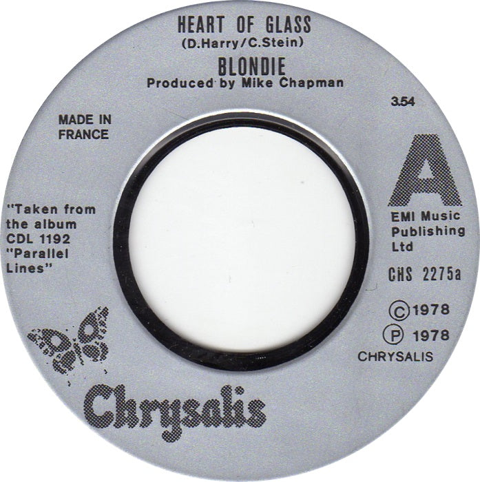 Blondie - Heart Of Glass Vinyl Singles Vinyl Very Good (VG) <br> Hoes Good Plus (G+)
