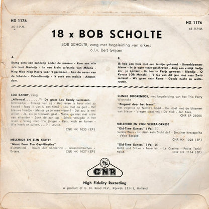 Bob Scholte - 18 X Bob Scholte (EP) 37245 Vinyl Singles EP Goede Staat