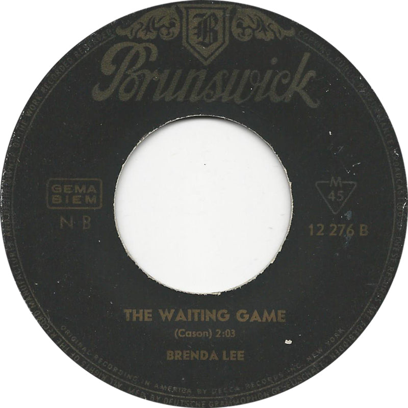 Brenda Lee - Think Vinyl Singles Vinyl Very Good (VG) <br> Hoes Generic