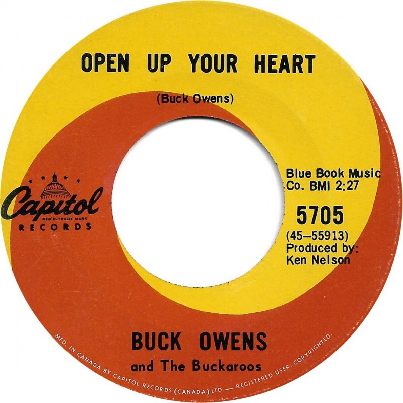 Buck Owens And His Buckaroos - Open Up Your Heart 37454 Vinyl Singles Goede Staat