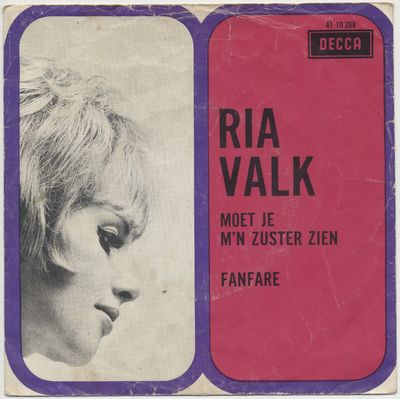 Ria Valk - Moet Je M'n Zuster Zien Vinyl Singles Vinyl Zeer Goed / Hoesje Goed "VINYLSINGLES.NL"