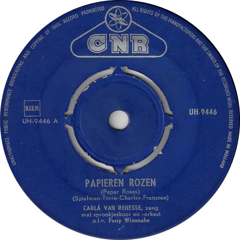 Carla Van Renesse - Papieren Rozen 38315 Vinyl Singles Goede Staat