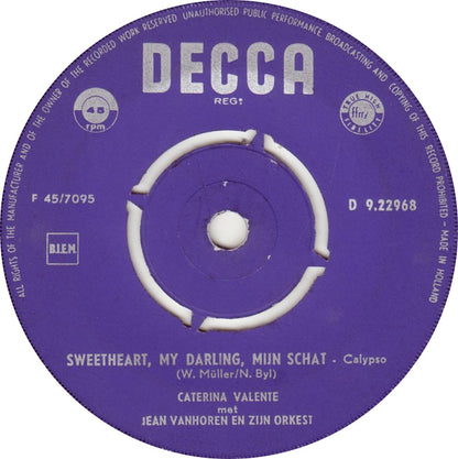 Caterina Valente - Bon Giorno Vinyl Singles Vinyl Very Good (VG) <br> Hoes Generic