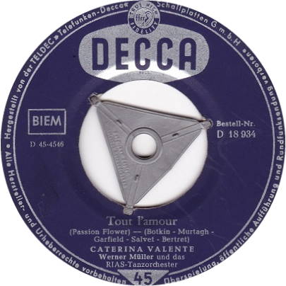 Caterina Valente - Eh Oh Vinyl Singles Vinyl Zeer Goed / Hoesje Generic "VINYLSINGLES.NL"