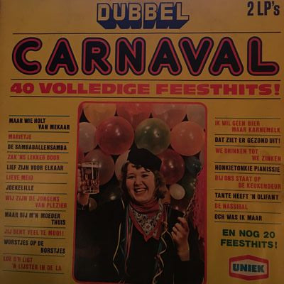 Various - Dubbel Carnaval - 40 Volledige Feesthits (LP) Vinyl Zeer Goed / Hoes Goed "VINYLSINGLES.NL"