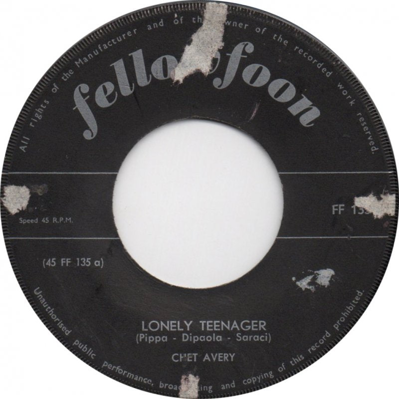 Chet Avery / Marty Pell - Lonely Teenager / Are You Lonesome Tonight? 38879 Vinyl Singles Goede Staat