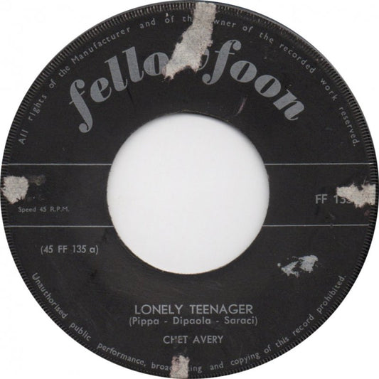 Chet Avery / Marty Pell - Lonely Teenager / Are You Lonesome Tonight? 38879 Vinyl Singles Goede Staat