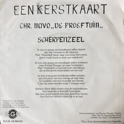 Chr. Mavo De Proeftuin Scherpenzeel - Een Kerstkaart