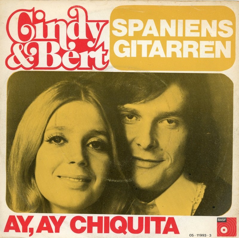 Cindy & Bert - Spaniens Gitarren Vinyl Singles Vinyl Very Good (VG) <br> Hoes Good Plus (G+)