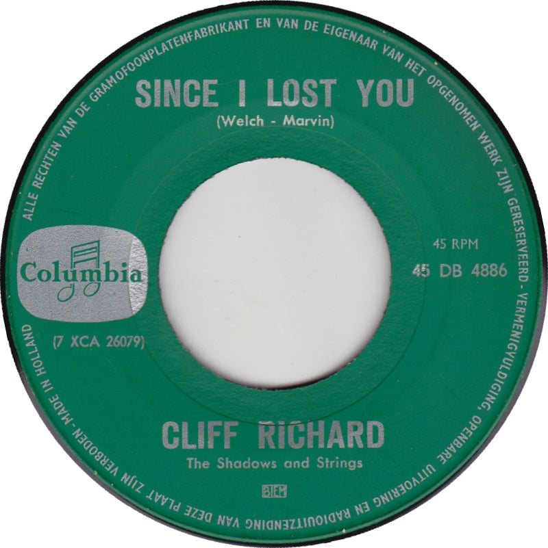 Cliff Richard & The Shadows - It'll Be Me Vinyl Singles Vinyl Very Good (VG) <br> Hoes Generic