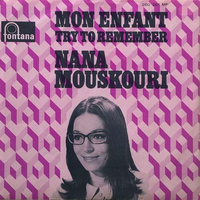 Nana Mouskouri - Mon Enfant Vinyl Singles Vinyl (VG) <br> Hoes (G+)