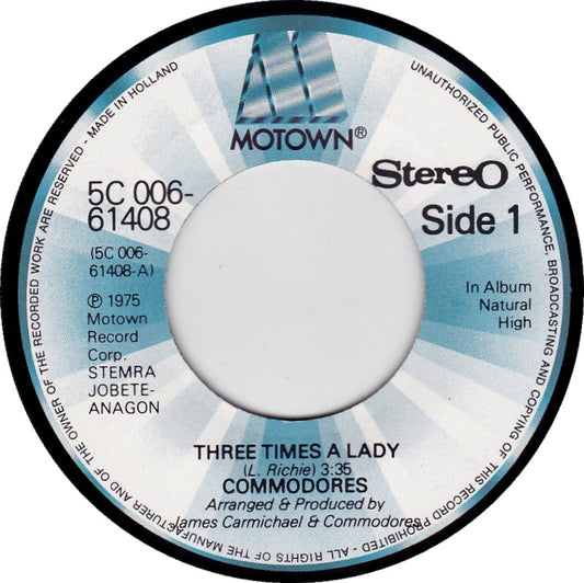 Commodores - Three Times A Lady