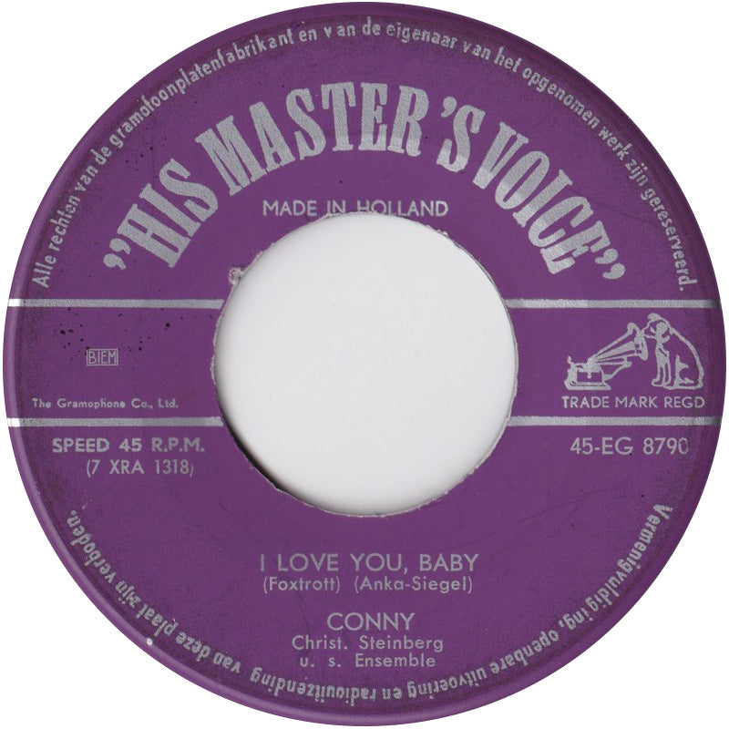 Conny Froboess - I Love You, Baby Vinyl Singles Goede Staat