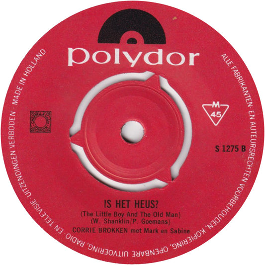 Corrie Brokken Met Mark - Als Ik Groot Ben (Petit Frère) Vinyl Singles Vinyl Zeer Goed / Hoesje Generic "VINYLSINGLES.NL"