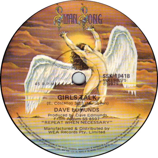 Dave Edmunds - Girls Talk Vinyl Zeer Goed / Hoesje Generic "VINYLSINGLES.NL"