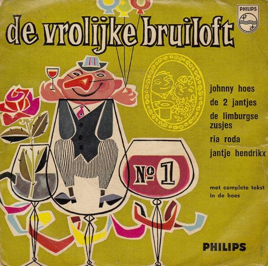 Johnny Hoes - De Vrolijke bruiloft No.1 (EP) 34547 Vinyl Singles EP Goede Staat