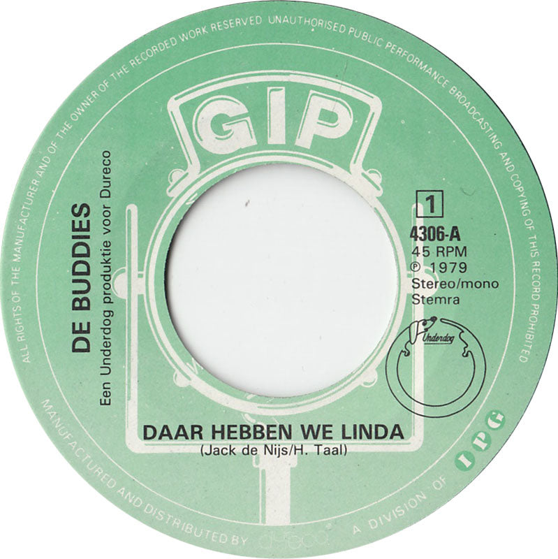 Buddies - Daar Hebben We Linda 17444 Vinyl Singles VINYLSINGLES.NL